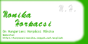 monika horpacsi business card