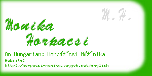 monika horpacsi business card